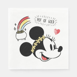 Minnie Mouse   St. Patrick's Day - Pot of Gold Napkins