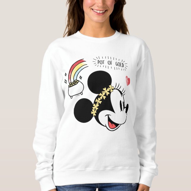 Minnie Mouse | St. Patrick's Day - Pot of Gold Sweatshirt (Front)