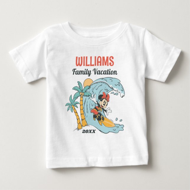Minnie Mouse | Summer Beach Family Vacation Baby T-Shirt (Front)