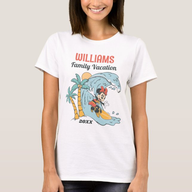 Minnie Mouse | Summer Beach Family Vacation T-Shirt (Front)