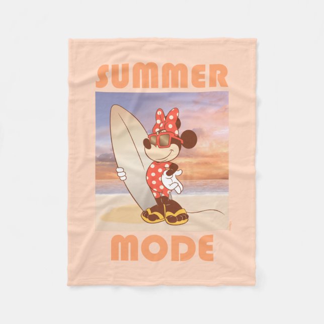 Minnie Mouse | Summer Mode Fleece Blanket (Front)