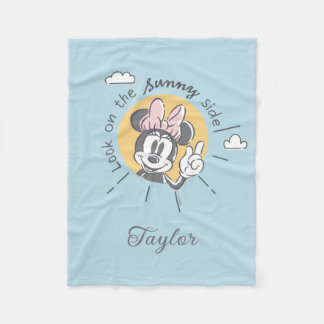 Minnie Mouse | Sunny Side | Add Your Name Fleece Blanket