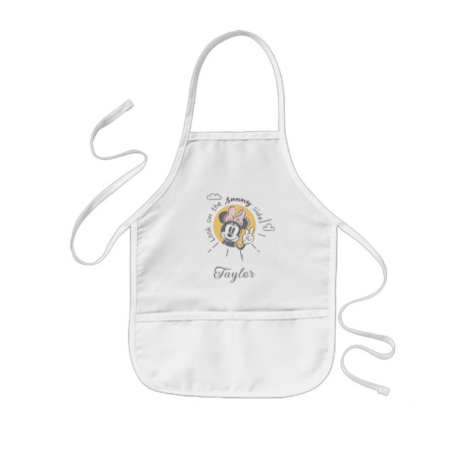 Minnie Mouse | Sunny Side | Add Your Name Kids' Apron (Front)