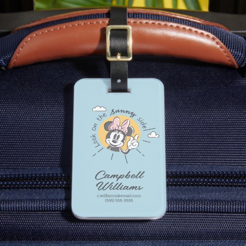 Minnie Mouse  Sunny Side  Add Your Name Luggage Tag