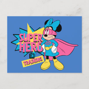Minnie Mouse Super Hero in Training Postcard