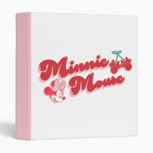Minnie Mouse Sweet Cherry Script 3 Ring Binder