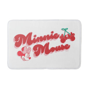 Minnie Mouse Sweet Cherry Script Bath Mat