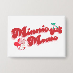 Minnie Mouse Sweet Cherry Script Button
