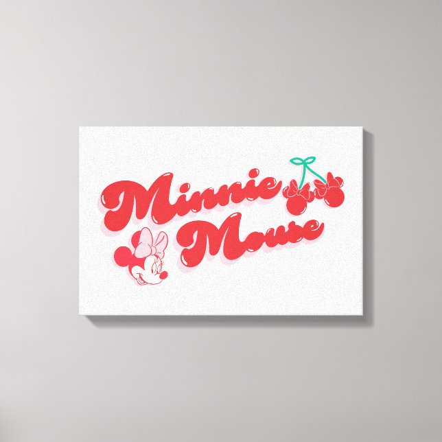 Minnie Mouse Sweet Cherry Script Canvas Print (Front)