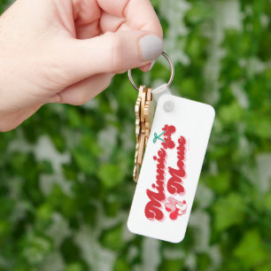 Minnie Mouse Sweet Cherry Script Keychain