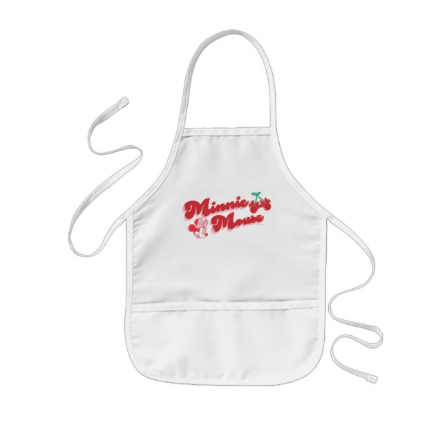 Minnie Mouse Sweet Cherry Script Kids' Apron (Front)