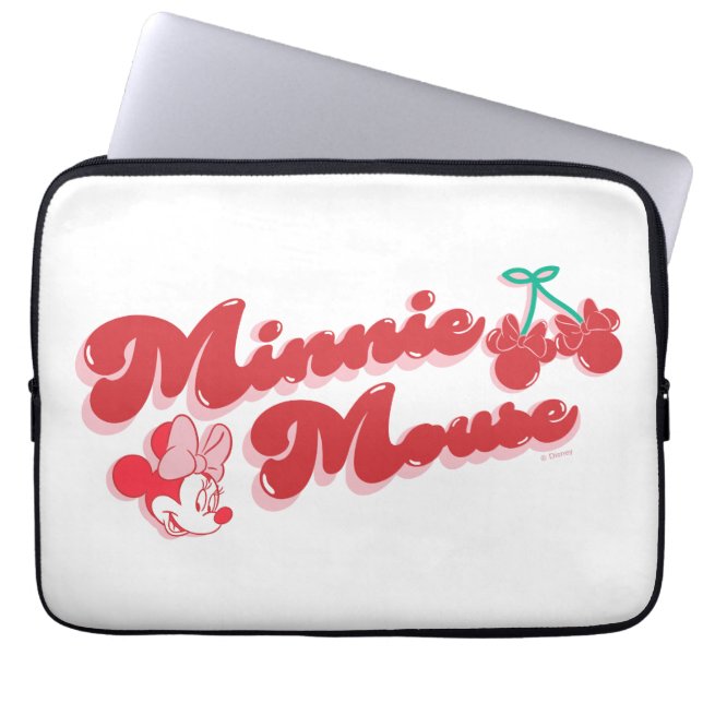 Minnie Mouse Sweet Cherry Script Laptop Sleeve (Front)
