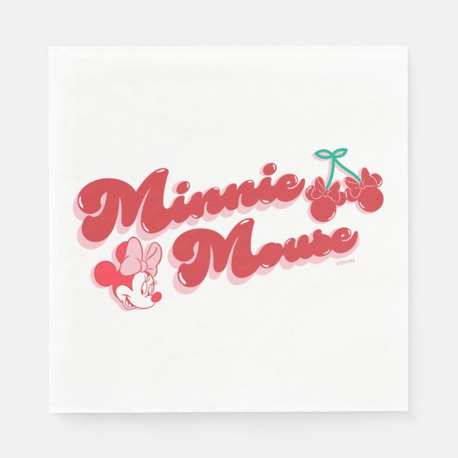 Minnie Mouse Sweet Cherry Script Napkins (Front)