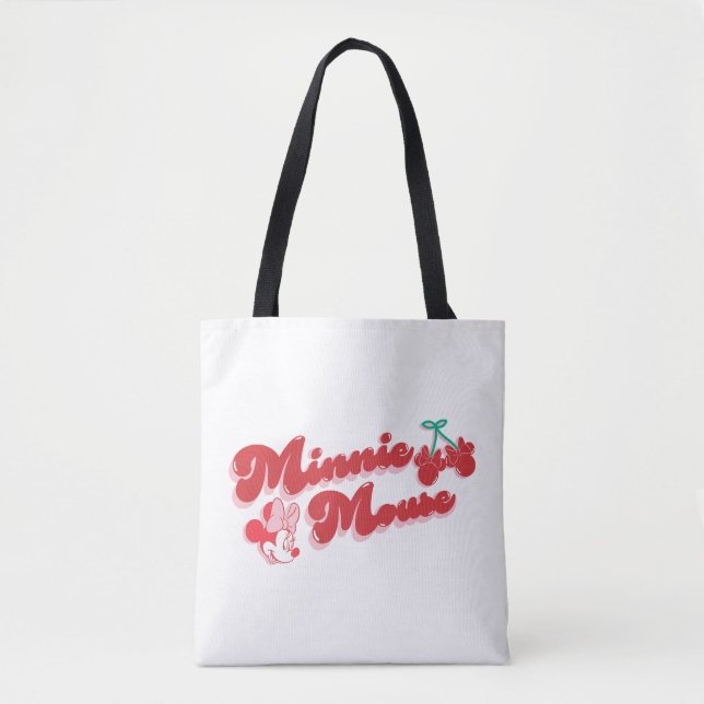 Minnie Mouse Sweet Cherry Script Tote Bag (Front)