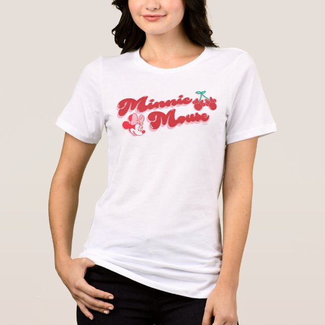 Minnie Mouse Sweet Cherry Script Tri-Blend Shirt (Front)