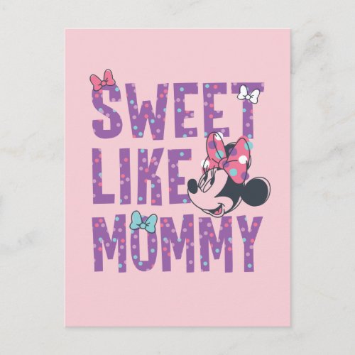 Minnie Mouse  Sweet Like Mommy Postcard