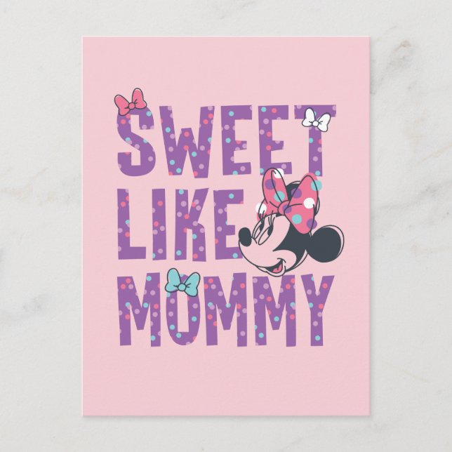Minnie Mouse | Sweet Like Mommy Postcard (Front)
