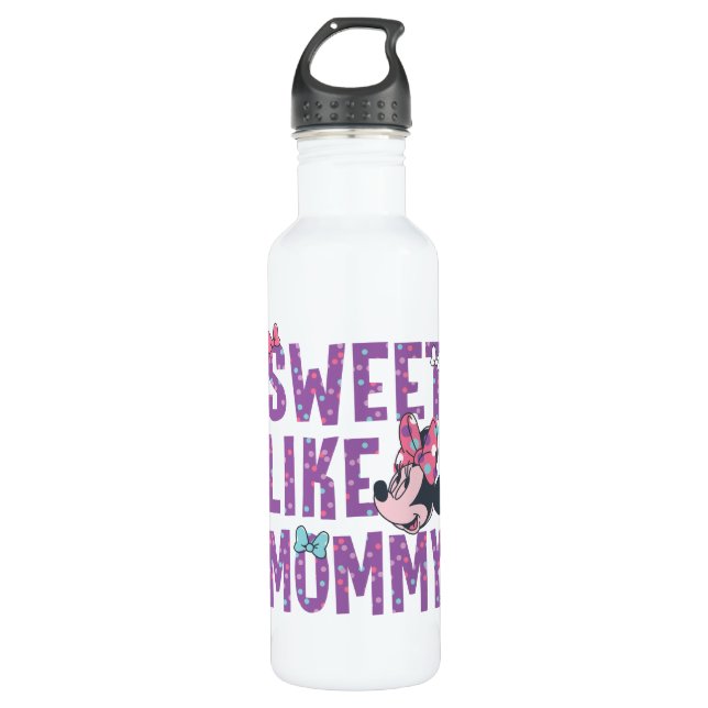 Minnie Mouse | Sweet Like Mommy Stainless Steel Water Bottle (Front)