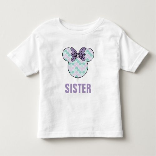 Minnie Mouse  Teal  Purple Mermaid Birthday Toddler T_shirt