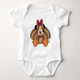 Minnie Mouse Thanksgiving Turkey Baby Bodysuit