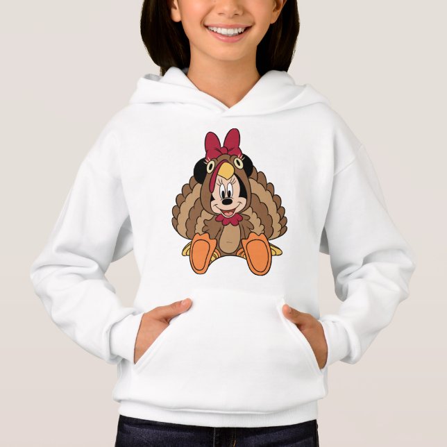 Minnie Mouse Thanksgiving Turkey Hoodie (Front)