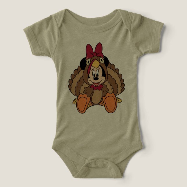 Minnie Mouse Thanksgiving Turkey Infant T-shirt (Design Front)