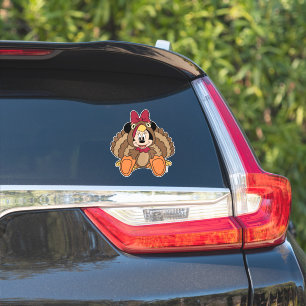 Minnie Mouse Thanksgiving Turkey Sticker