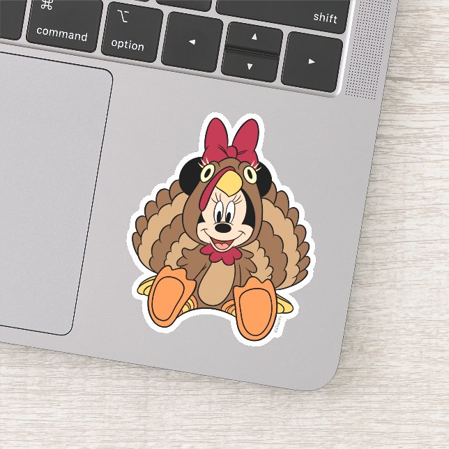Minnie Mouse Thanksgiving Turkey Sticker (Detail)