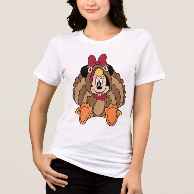Minnie Mouse Thanksgiving Turkey Tri-Blend Shirt (Front)