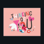 Minnie Mouse | Thinking of You Postcard<br><div class="desc">Minnie Mouse holds on to a gift-wrapped heart-shaped box with fun typography that reads "Thinking of You"!</div>