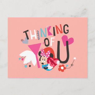 Minnie Mouse   Thinking of You Postcard