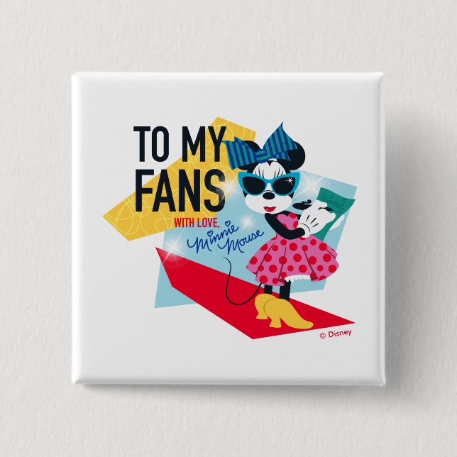 Minnie Mouse | To My Fans With Love Button (Front)