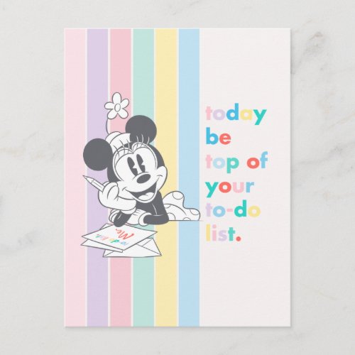 Minnie Mouse  Today Be Top of Your To_Do List Postcard