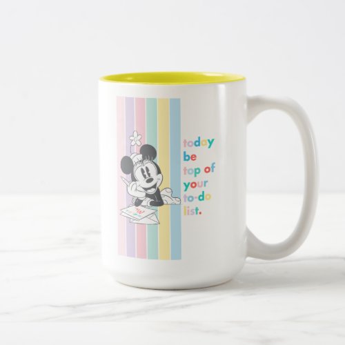 Minnie Mouse  Today Be Top of Your To_Do List Two_Tone Coffee Mug