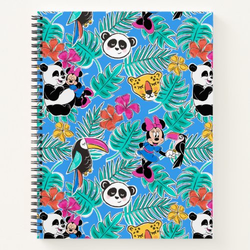 Minnie Mouse  Tropical Summer Pattern Notebook