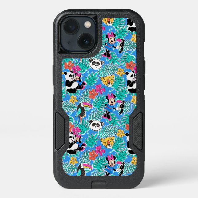 Minnie Mouse | Tropical Summer Pattern Otterbox iPhone Case (Back)