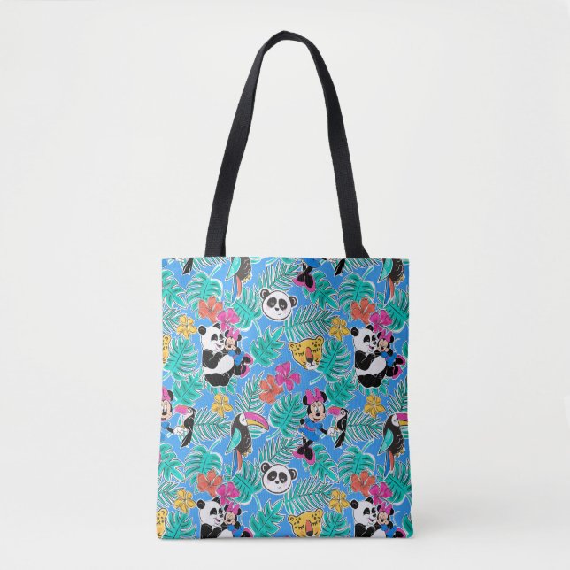 Minnie Mouse | Tropical Summer Pattern Tote Bag (Front)