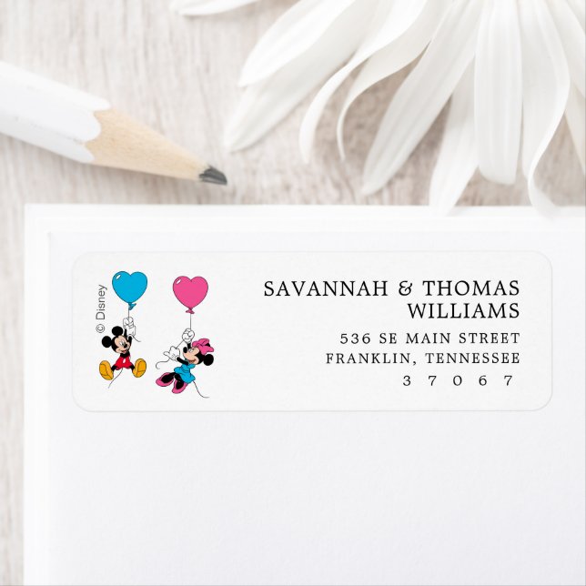 Minnie Mouse | Twins Balloon Kids Birthday  Label (Insitu)