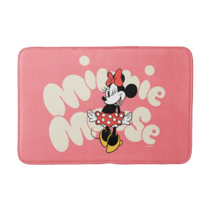 Minnie Mouse Twirl in Polka Dot Style Bath Mat