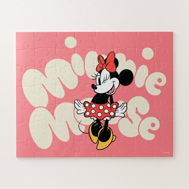 Minnie Mouse Twirl in Polka Dot Style Jigsaw Puzzle (Horizontal)