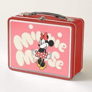 Minnie Mouse Twirl in Polka Dot Style Metal Lunch Box
