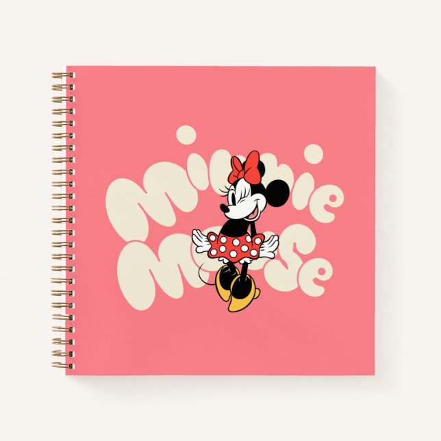Minnie Mouse Twirl in Polka Dot Style Notebook (Front)