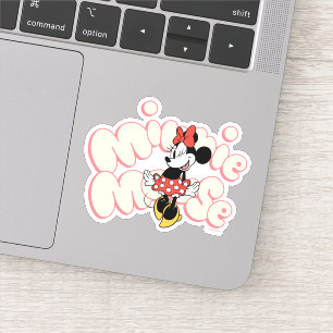 Minnie Mouse Twirl in Polka Dot Style Sticker