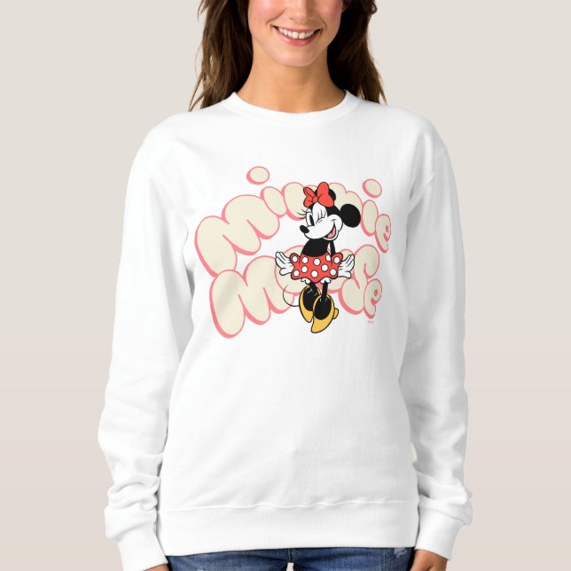 Minnie Mouse Twirl in Polka Dot Style Sweatshirt (Front)