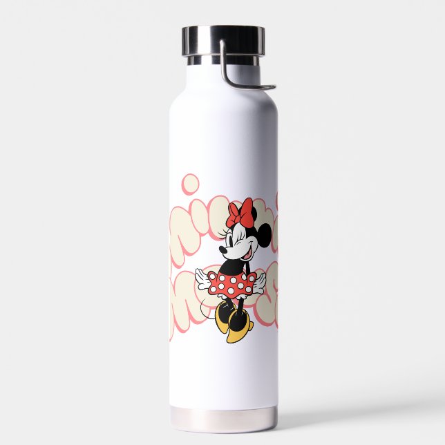 Minnie Mouse Twirl in Polka Dot Style Water Bottle (Left)