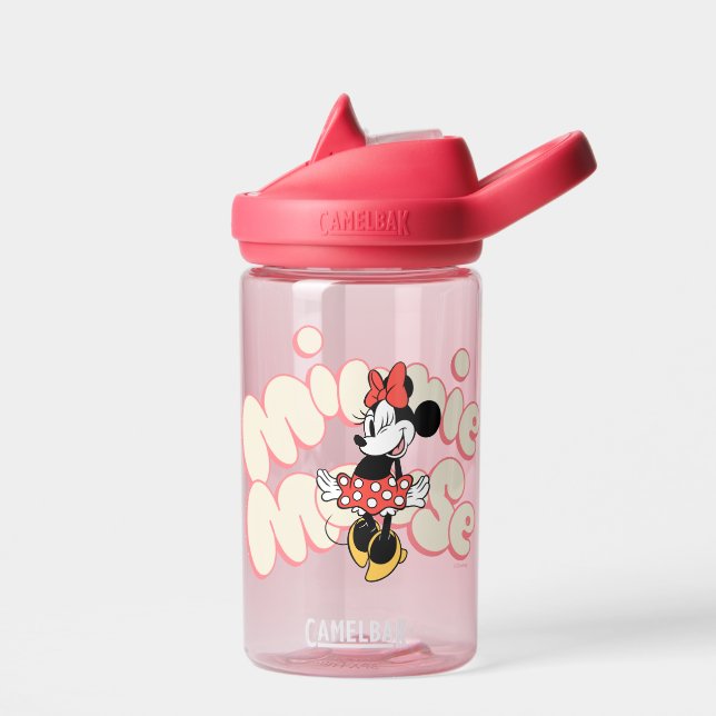 Minnie Mouse Twirl in Polka Dot Style Water Bottle (Left)