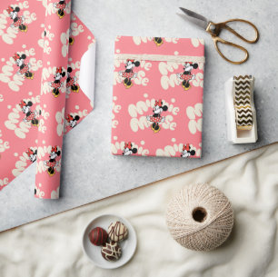 Minnie Mouse Twirl in Polka Dot Style Wrapping Paper