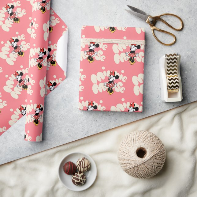Minnie Mouse Twirl in Polka Dot Style Wrapping Paper (Crafts)