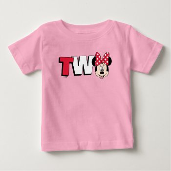 Minnie Mouse | Two Second Birthday Baby T-shirt by MickeyAndFriends at Zazzle