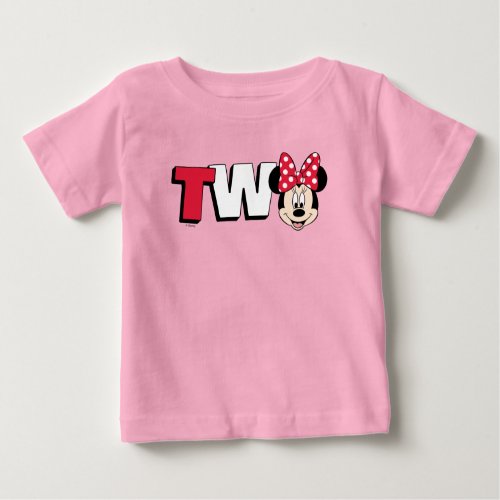 Minnie Mouse  TWO Second Birthday Baby T_Shirt